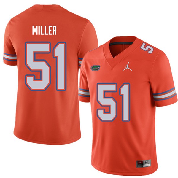 Jordan Brand Men #51 Ventrell Miller Florida Gators College Football Jersey Orange